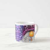 Cute Gnome in het Paarse Pet Zingt een kerstlied Espresso Kop (Voorkant rechts)