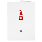Cute Gnome in Red met Heart Birthday (Achterkant)