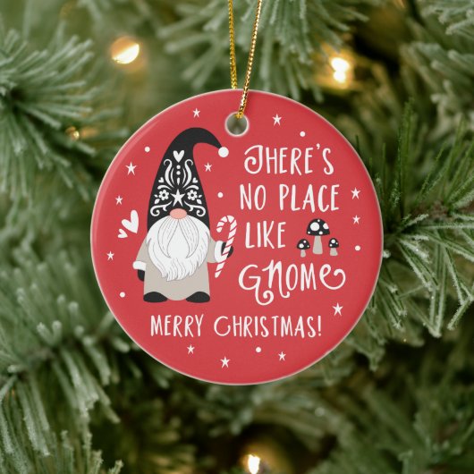 Cute Gnome keramisch Ornament (Boom)