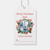 Cute Gnome kerst Cadeaulabel (Voorkant)