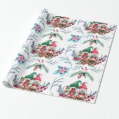 Cute Gnome kerst Cadeaupapier (Uitgerold)