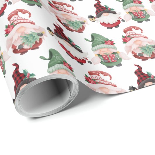 Cute Gnome kerst Cadeaupapier (Rol Hoek)