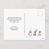 Cute Gnome kerst Feestdagenkaart (Achterkant)