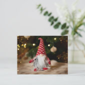 Cute Gnome kerst Feestdagenkaart (Staand voorkant)
