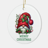 Cute Gnome kerst Keramisch Ornament (Links)