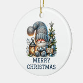 Cute Gnome kerst Keramisch Ornament (Links)
