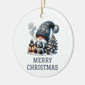 Cute Gnome kerst Keramisch Ornament (Links)