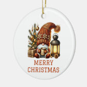 Cute Gnome kerst Keramisch Ornament (Links)