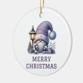 Cute Gnome kerst Keramisch Ornament (Links)