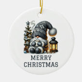 Cute Gnome kerst Keramisch Ornament (Voorkant)
