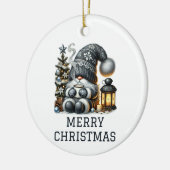 Cute Gnome kerst Keramisch Ornament (Links)