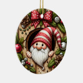 Cute Gnome kerst Keramisch Ornament (Rechts)