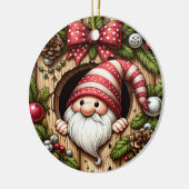 Cute Gnome kerst Keramisch Ornament (Links)