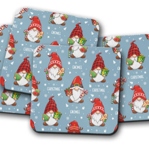 Cute Gnome kerst kerstkurk Onderzetter set