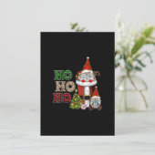 Cute Gnome kerst Lights Hohoho Kerstkoffie Kaart (Staand voorkant)