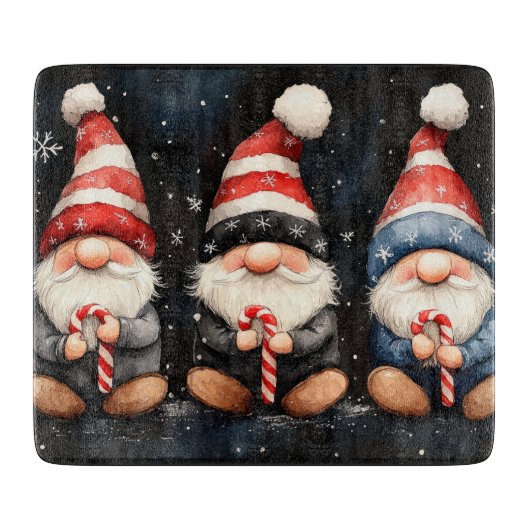 Cute Gnome kerst Snijplank (Voorkant)