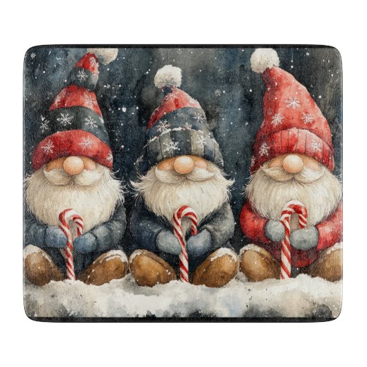 Cute Gnome kerst Snijplank (Voorkant)