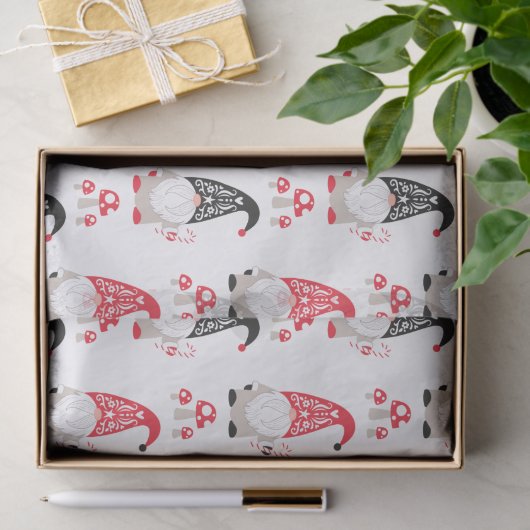 Cute Gnome kerst Tissuepapier (Geschenk)