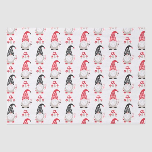 Cute Gnome kerst Tissuepapier (Voorkant)