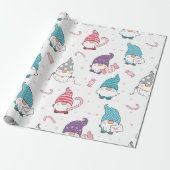 Cute Gnome kerstakelpapier Cadeaupapier (Uitgerold)