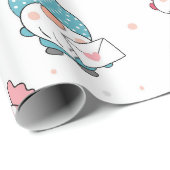 Cute Gnome kerstakelpapier Cadeaupapier (Rol Hoek)