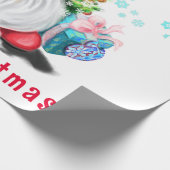 Cute Gnome kerstakelpapier Cadeaupapier (Hoek)