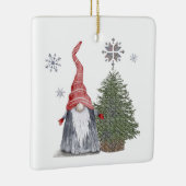 Cute Gnome kerstboomnaam Prettige feestdagen Keramisch Ornament (Rechts)