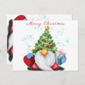Cute Gnome-kerstkaart (Voorkant / Achterkant)