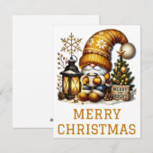 Cute Gnome-kerstkaart Feestdagenkaart (Voorkant / Achterkant)