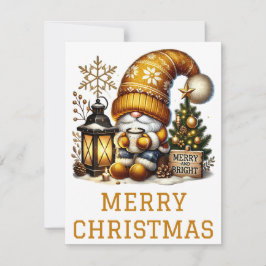 Cute Gnome-kerstkaart Feestdagenkaart