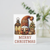 Cute Gnome-kerstkaart Feestdagenkaart (Staand voorkant)