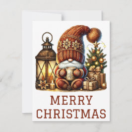 Cute Gnome-kerstkaart Feestdagenkaart
