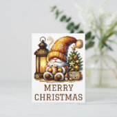Cute Gnome-kerstkaart Feestdagenkaart (Staand voorkant)
