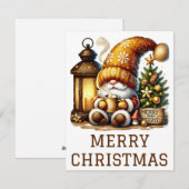 Cute Gnome-kerstkaart Feestdagenkaart (Voorkant / Achterkant)