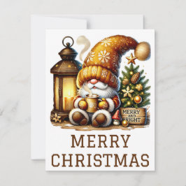 Cute Gnome-kerstkaart Feestdagenkaart