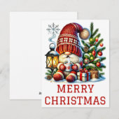Cute Gnome-kerstkaart Feestdagenkaart (Voorkant / Achterkant)