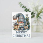 Cute Gnome-kerstkaart Feestdagenkaart (Staand voorkant)