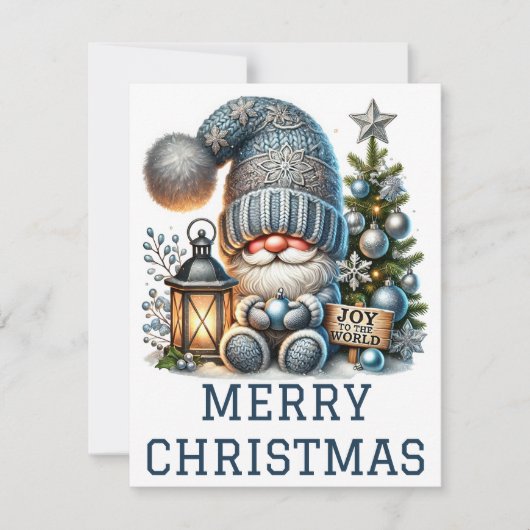 Cute Gnome-kerstkaart Feestdagenkaart (Voorkant)