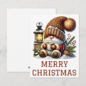 Cute Gnome-kerstkaart Feestdagenkaart (Voorkant / Achterkant)