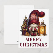 Cute Gnome-kerstkaart Feestdagenkaart (Voorkant / Achterkant)