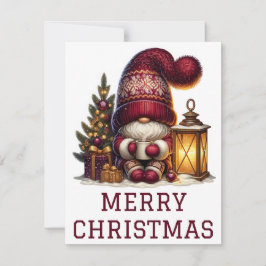 Cute Gnome-kerstkaart Feestdagenkaart