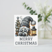 Cute Gnome-kerstkaart Feestdagenkaart (Staand voorkant)