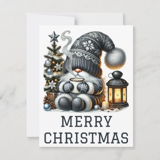 Cute Gnome-kerstkaart Feestdagenkaart (Voorkant)