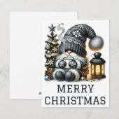 Cute Gnome-kerstkaart Feestdagenkaart (Voorkant / Achterkant)