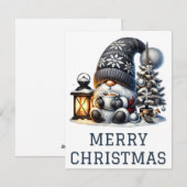 Cute Gnome-kerstkaart Feestdagenkaart (Voorkant / Achterkant)