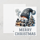 Cute Gnome-kerstkaart Feestdagenkaart (Voorkant / Achterkant)