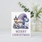 Cute Gnome-kerstkaart Feestdagenkaart (Staand voorkant)