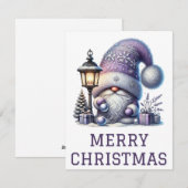 Cute Gnome-kerstkaart Feestdagenkaart (Voorkant / Achterkant)