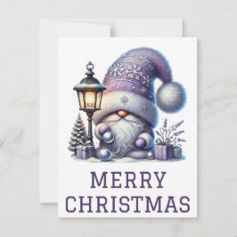Cute Gnome-kerstkaart Feestdagenkaart