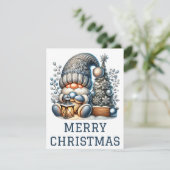 Cute Gnome-kerstkaart Feestdagenkaart (Staand voorkant)